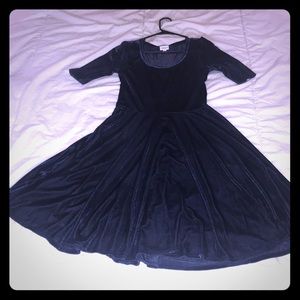 Dark blue velvet lularoe Nicole